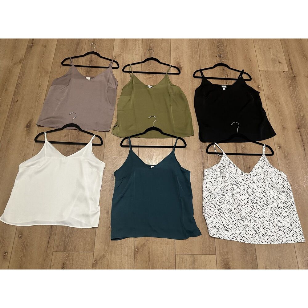 Women's A New Day Tank Top Camisole Spaghetti Strap Shirt Lot of 6 EUC!